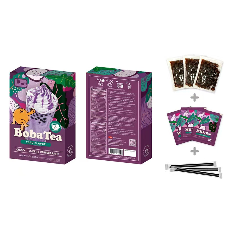 JENI PLAYB Kit Bubble Tea Saveur Taro - Lot de 3 Kits - 255 g