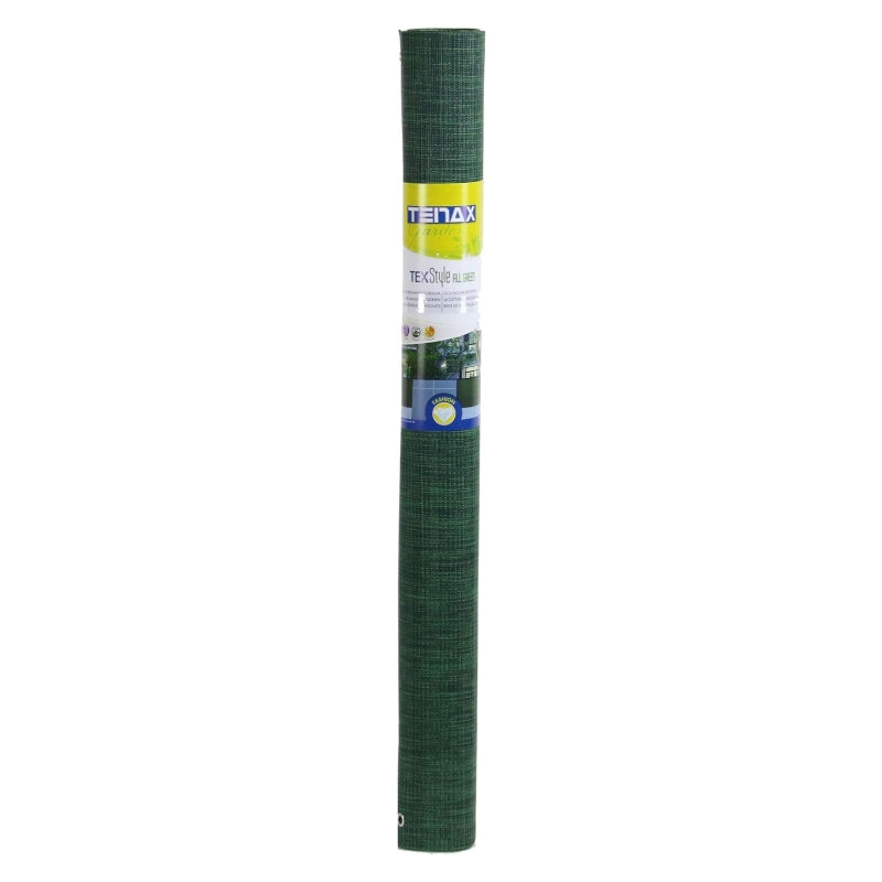Tenax Texstyle Vert intégral 1,00 x 5 m Brise-vue en Textilene avec œillets, jardins/patios/clôtures