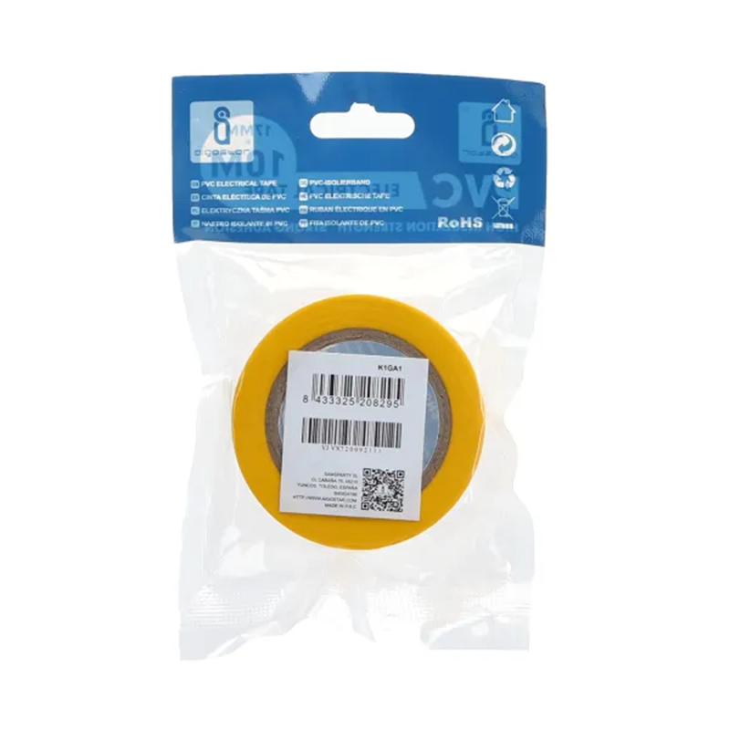 Aigostar Ruban Isolant Électrique en PVC 0,13 mm x 17 mm x 10 m - Jaune