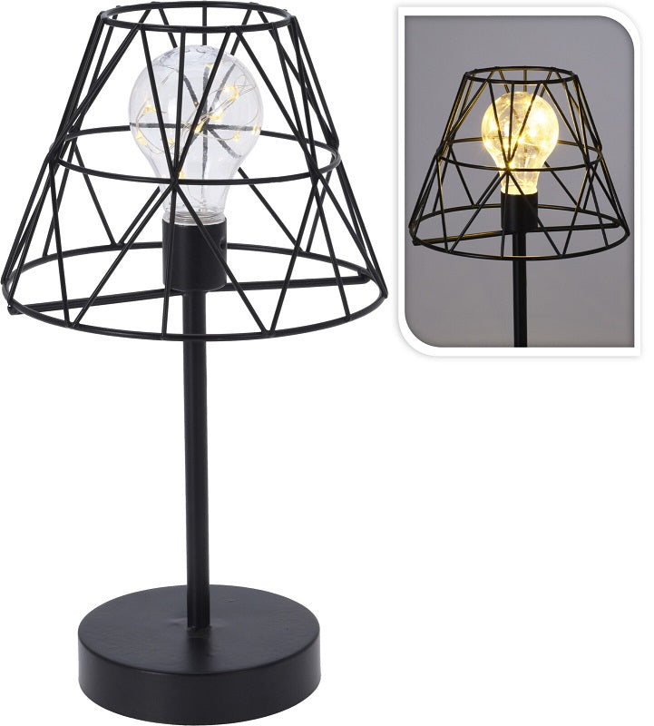 17 Stories Lampe de table LED en fer épuré - Noir