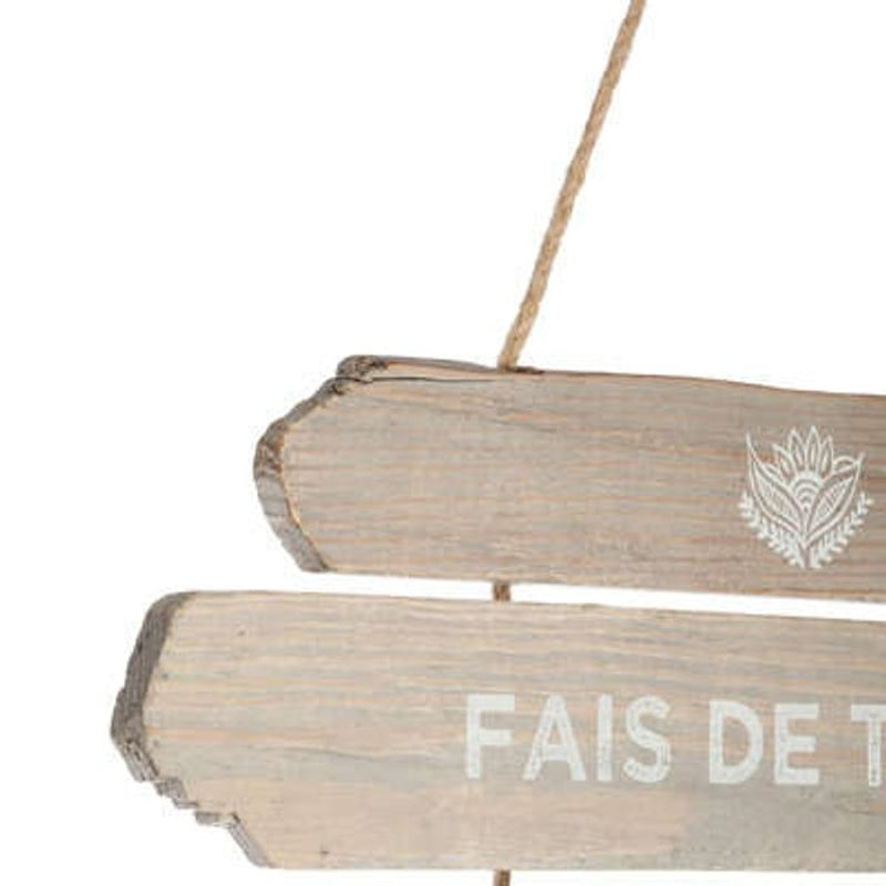 Atmosphera Décoration murale Andy en bois 28 x 38 cm Couleurs assorties
