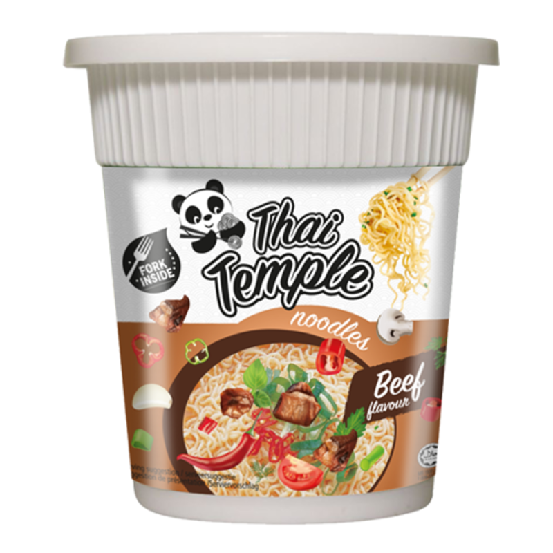Thai Temple Nouilles Panda, bol saveur bœuf, 60 g