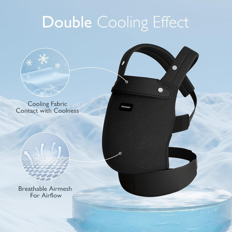 Momcozy Porte-bébé ergonomique léger - Noir, cadeaux pour maman