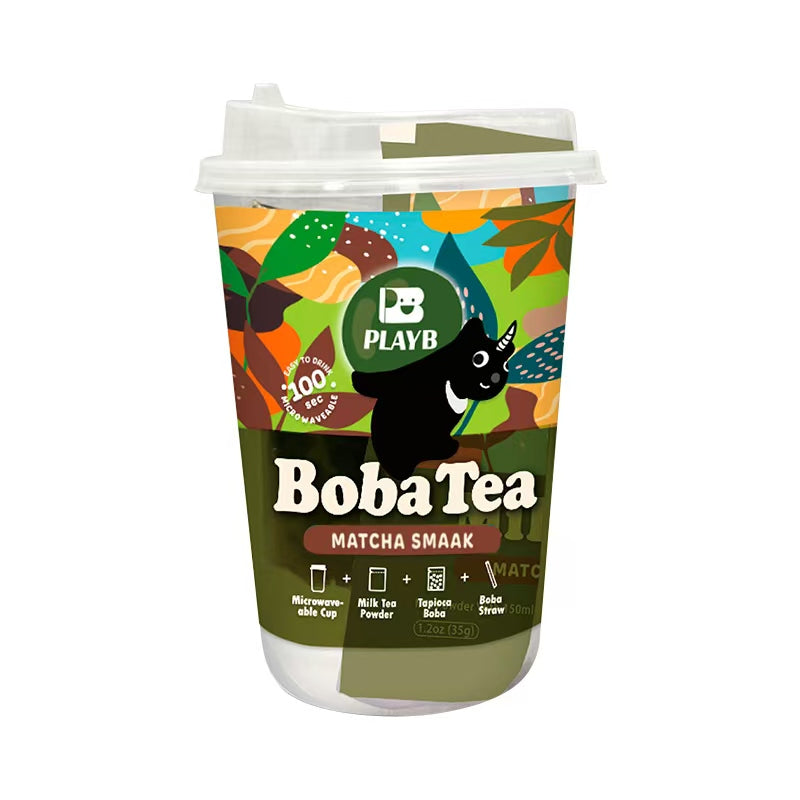 JENI PlayB Boba tea en gobelet saveur matcha - lot de 6 x 85 g