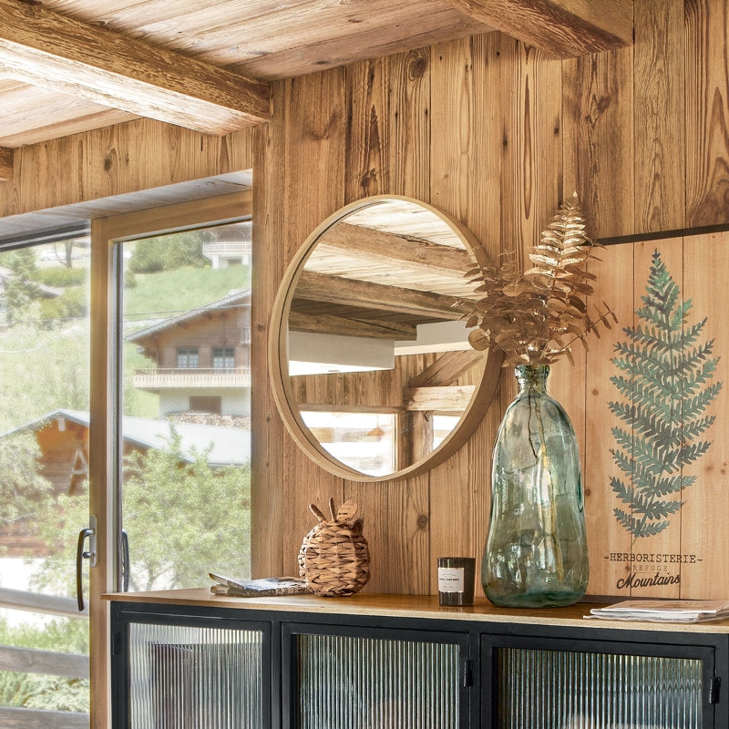 Atmosphera Letizia Miroir en bois MDF diam. 68 cm