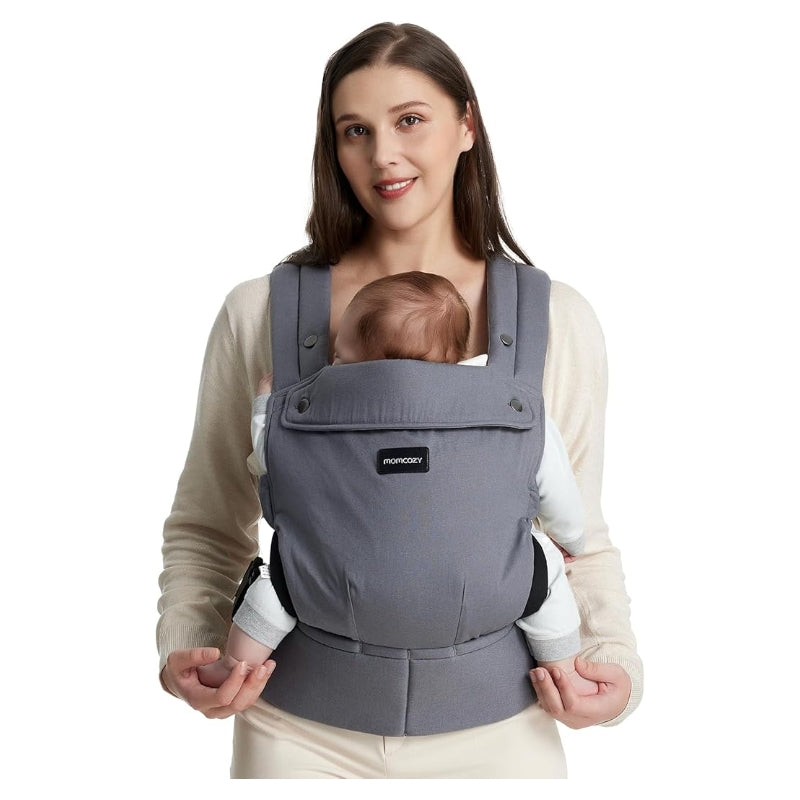 Momcozy Porte-bébé ergonomique 7-44 lb Léger confortable Gris Cadeaux pour maman
