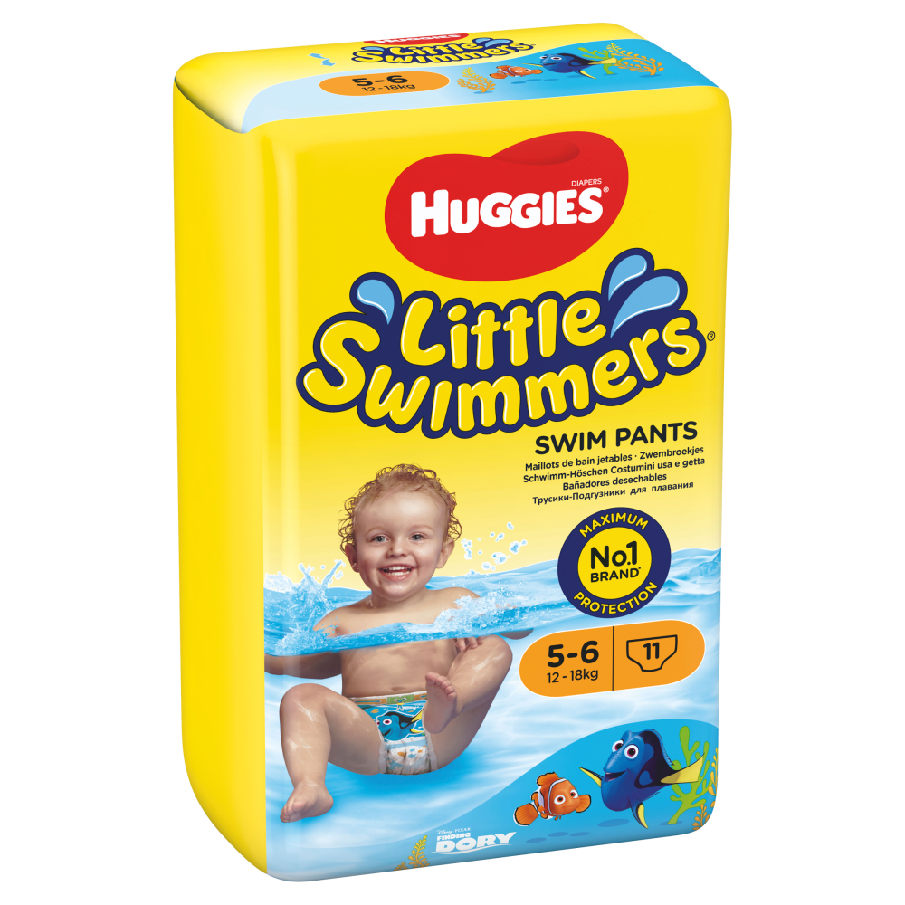 Huggies Couches nageurs, culottes de bain, Taille 5-6 (12-18 kg), Pack de 11