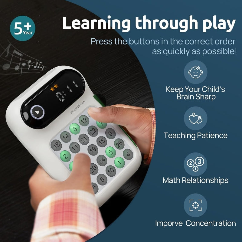 Science Can Jeu portable Nombres rapides 100 défis Jouet sensoriel STEM pour autisme Enfants adultes Dès 5 ans Promotion Nouvel An, Sélection meilleurs cadeaux