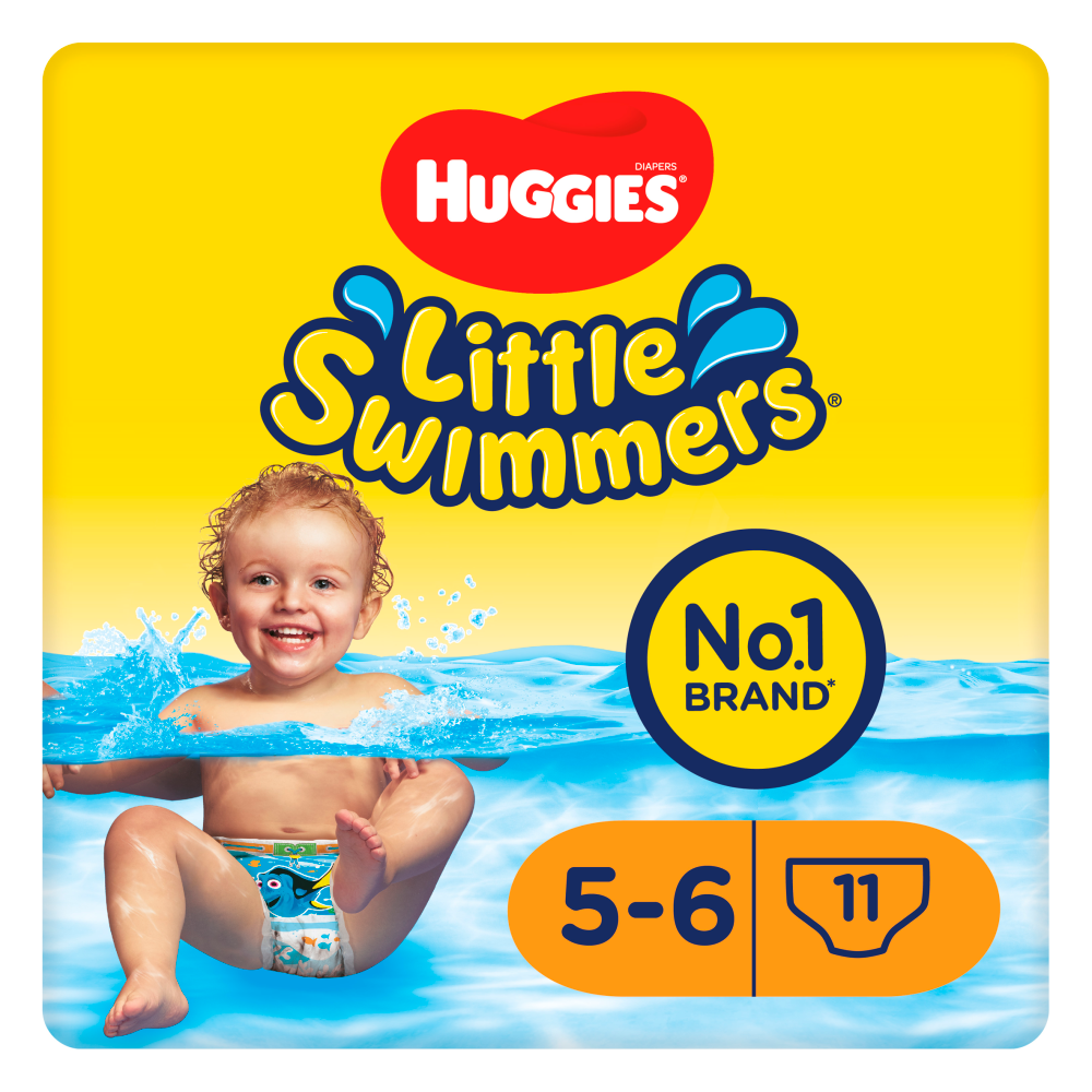 Huggies Couches nageurs, culottes de bain, Taille 5-6 (12-18 kg), Pack de 11