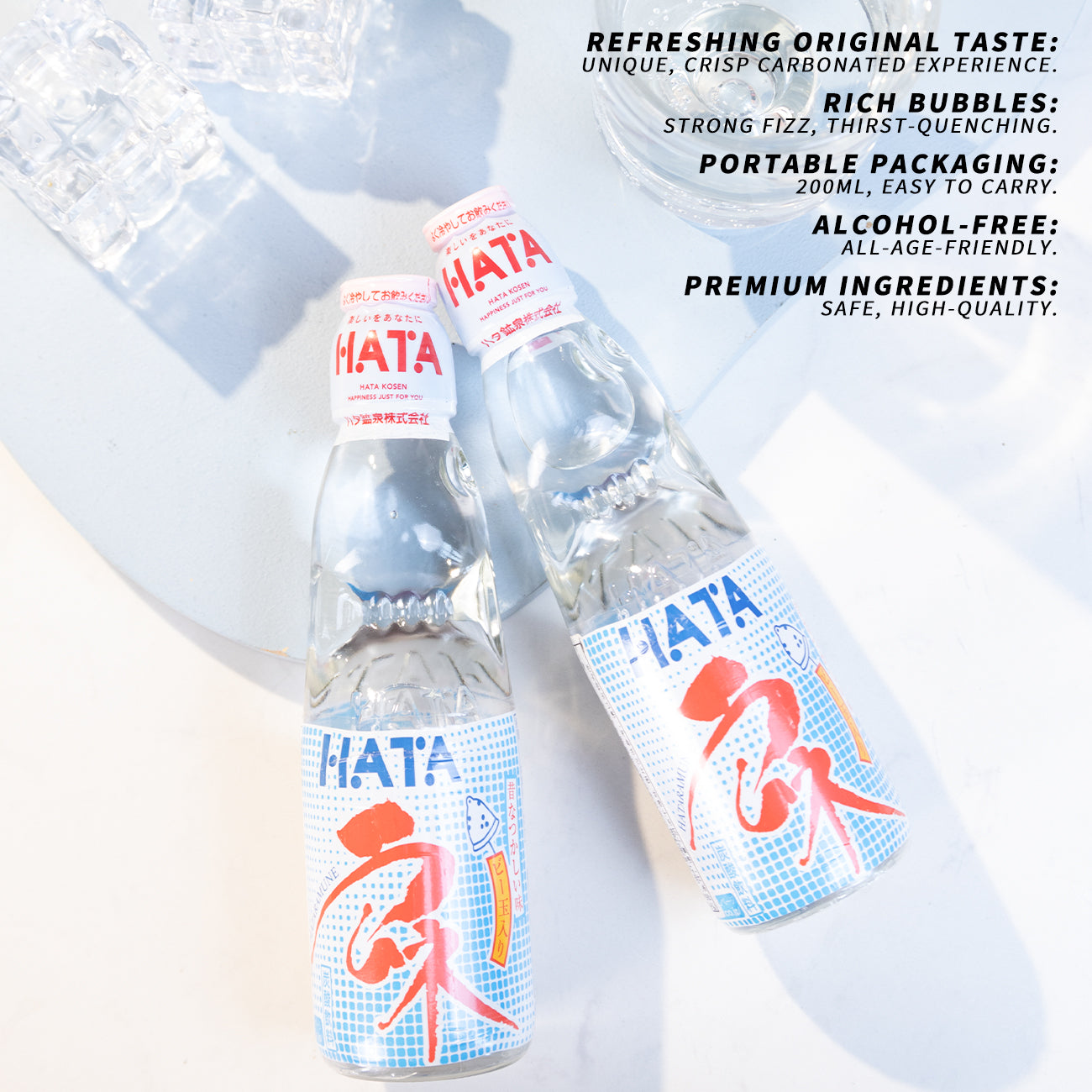 Hatakosen Ramune Boisson gazeuse saveur originale - 200 ml