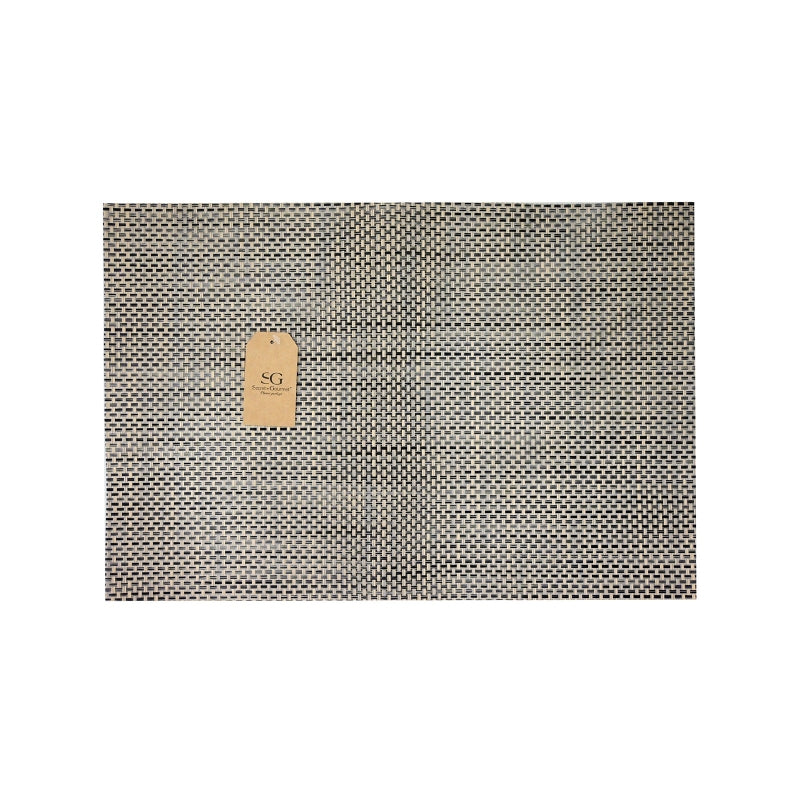 SECRET DE GOURMET Maoli Set de table en tissu noir & blanc - 50 x 35 cm