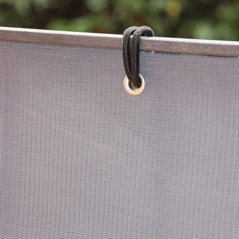 Tenax Texstyle Privé Brise-vue en textilène Gris acier 1 x 25 m Œillets pour jardins/terrasses/clôtures