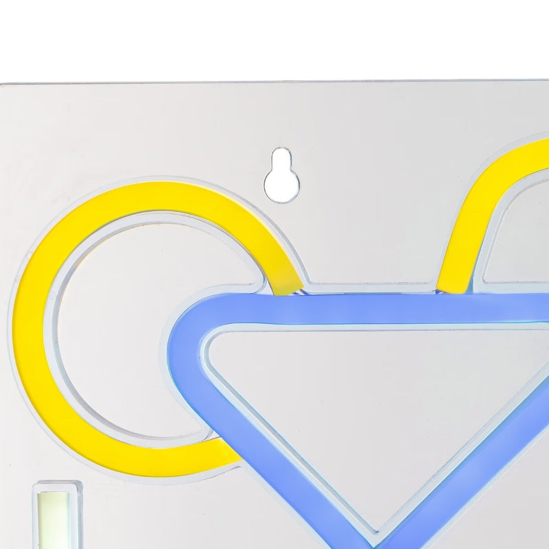 Atmosphera Tube néon LED mural ''Bar'' - 42 x 1,6 x 22 cm