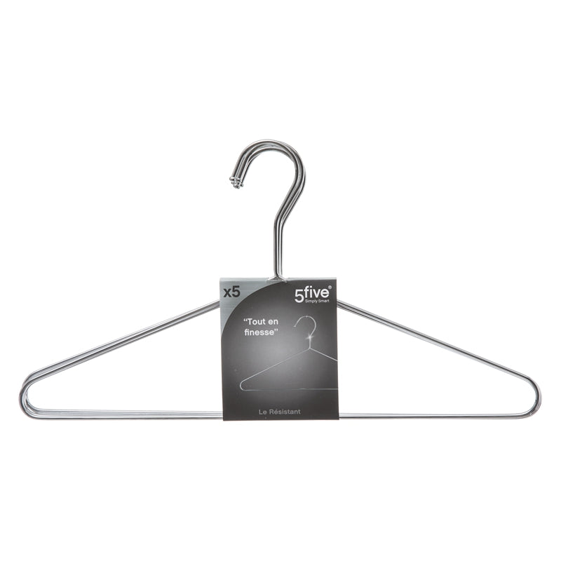 5five Hang-Up Lot de 5 cintres en métal - 40 x 3,5 x 20, 5 cm