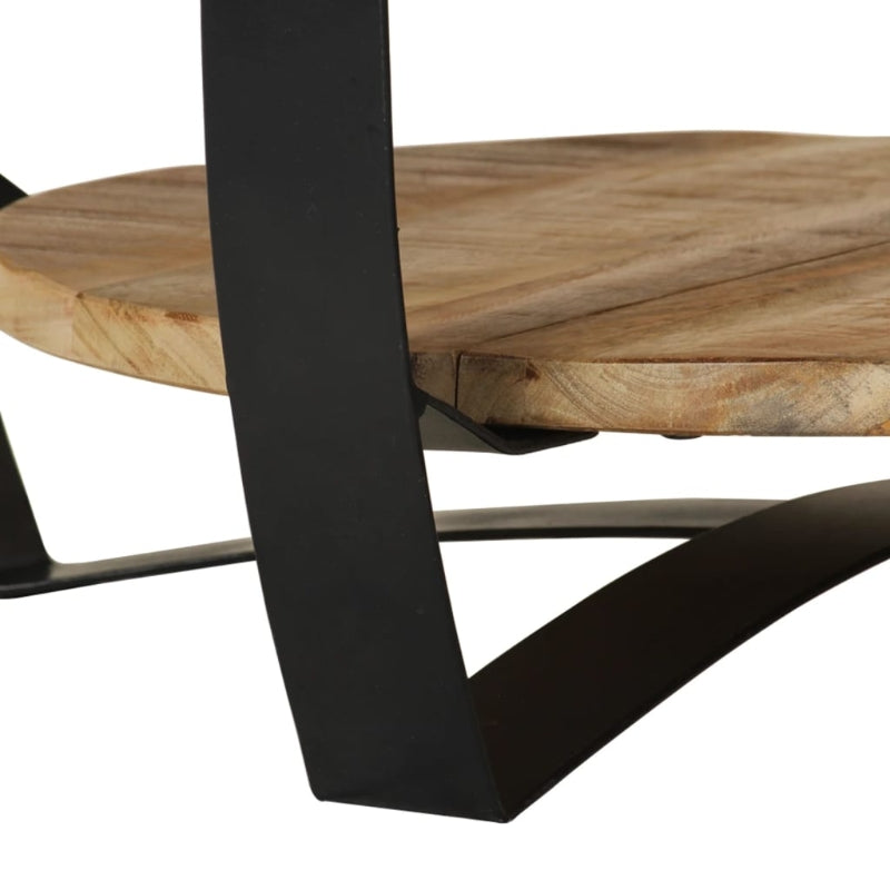vidaXL Table basse 65 x 32 cm bois de manguier massif brut