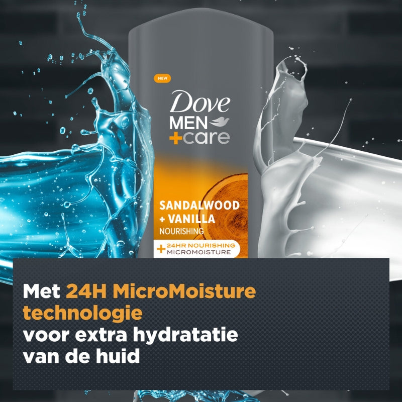 DOVE Men+Care - Gel douche Bois de santal et vanille - 400 ml