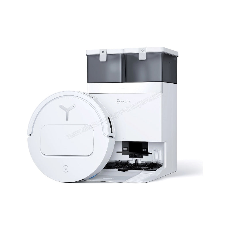 ECOVACS T50 Omni Aspirateur robot avec station d’accueil, puissance 15000 Pa (amélioré par T30 Pro Omni), brosse latérale extensible, ZeroTangle 2.0