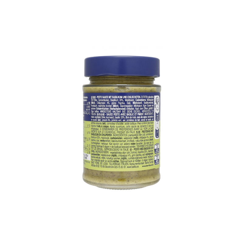Barilla Sauce pour pâtes basilic et piment 195 g