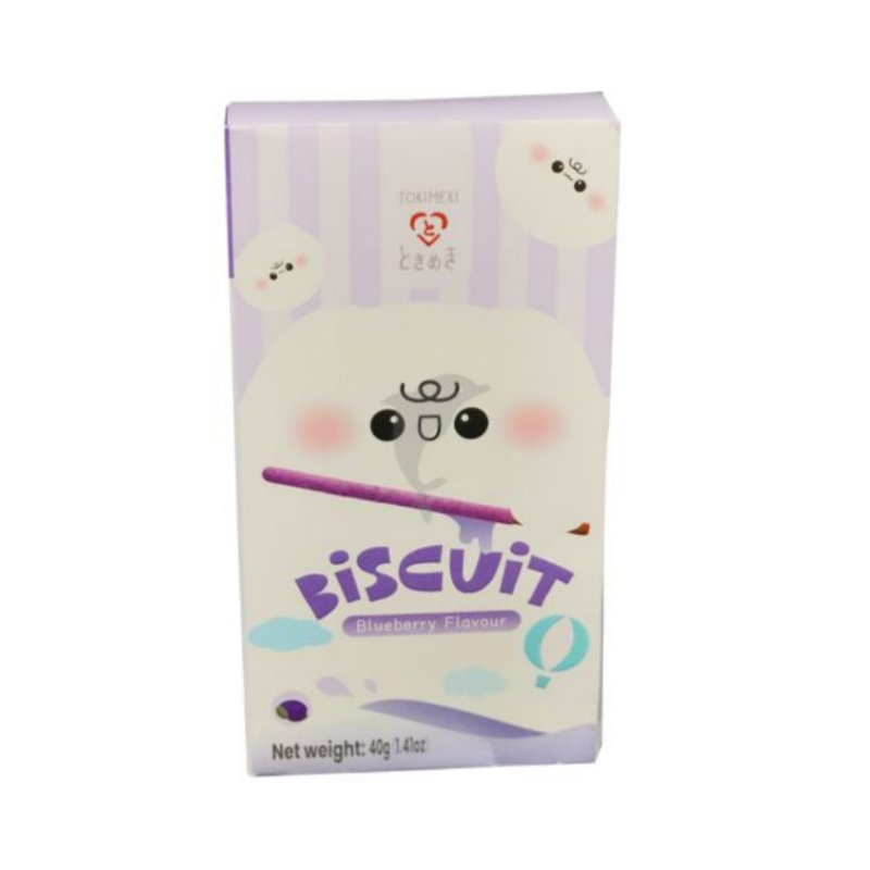 Tokimeki Bâtonnets de biscuits saveur myrtille - 40 g