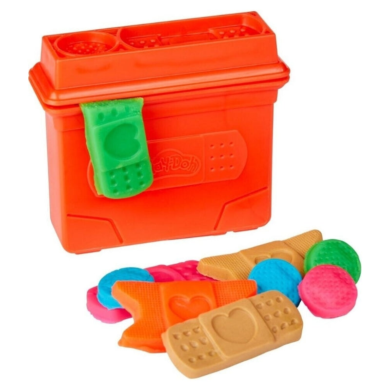 Play-Doh Care 'n Carry Kit médical jouet vétérinaire avec figurine de chiot, 10 outils vétérinaires, transport pour animaux & 5 pots de Play-Doh