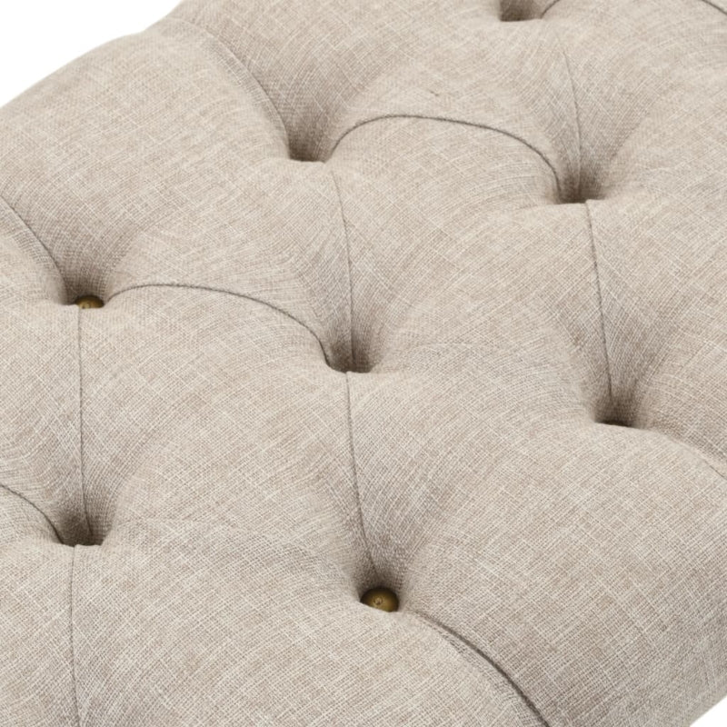 vidaXL Banc de Rangement 103 x 51 x 44 cm en Bois Massif et Tissu