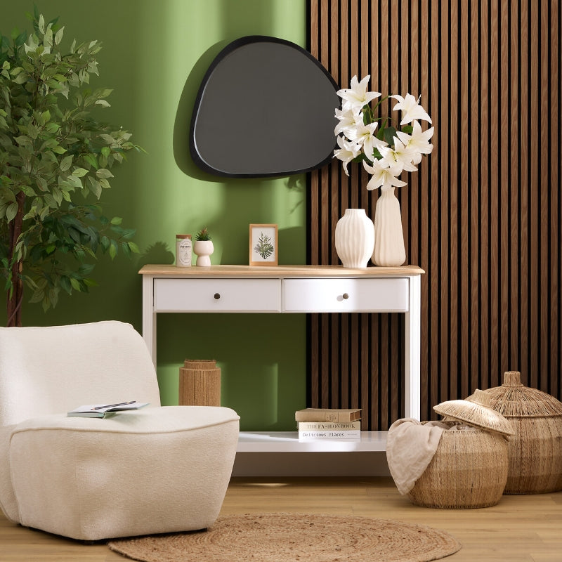 Atmosphera Panneau mural décoratif Colva en MDF effet bois foncé - 240 x 60 cm