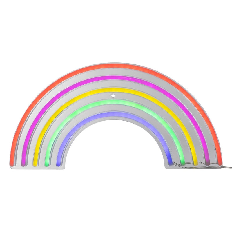 Atmosphera Tube néon mural LED arc-en-ciel - 38 x 1,6 x 19 cm