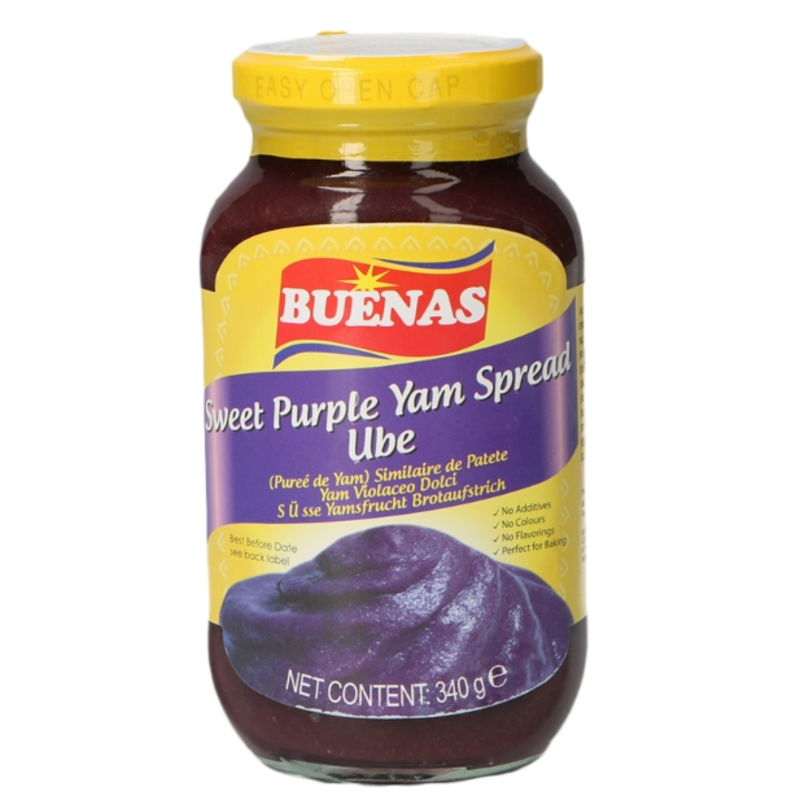 Buenas Pâte à tartiner sucrée à l'igname violette Ubé 340 g