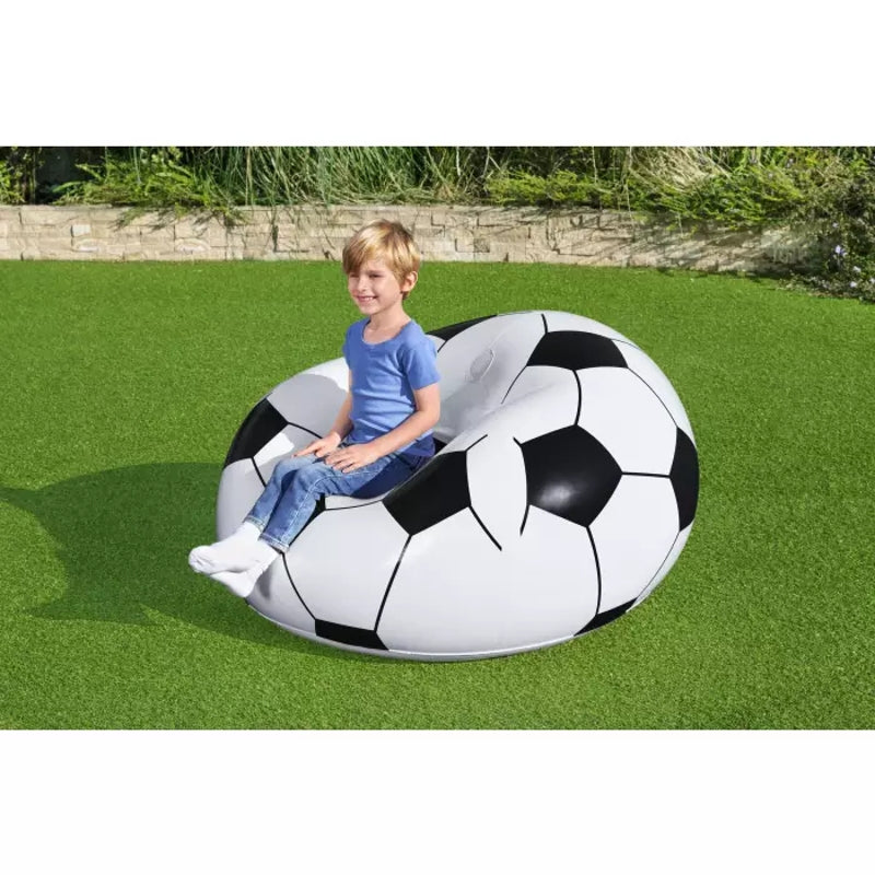 Bestway Fauteuil gonflable en forme de ballon de football pour enfants - 114 x 112 x 71 cm