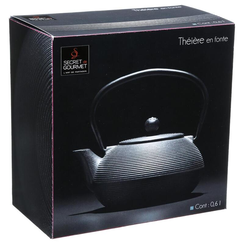 Secret de Gourmet Théière en fonte noir - 600 ml