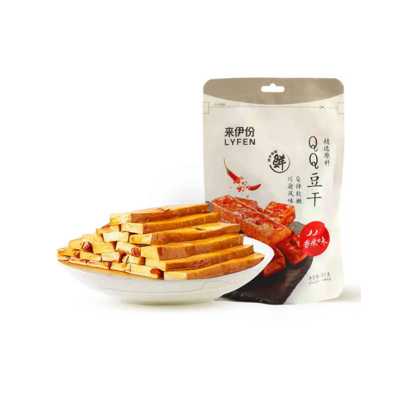 LYFEN QQ Tofu Séché Saveur Épicée 125 g