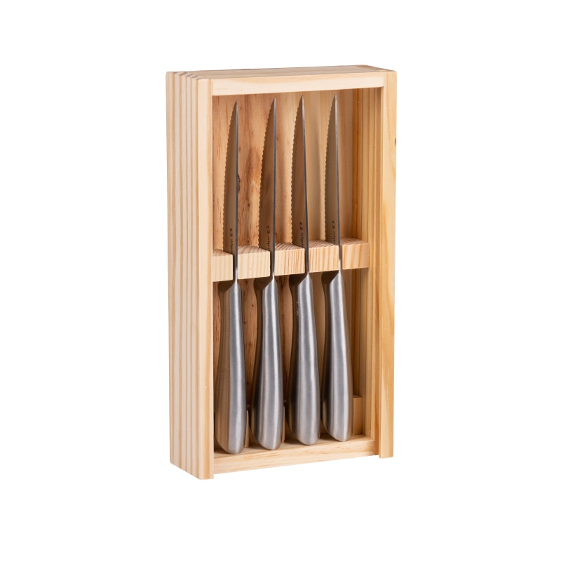 Alpina Set de couteaux à steak - 4 pièces, en boîte en bois