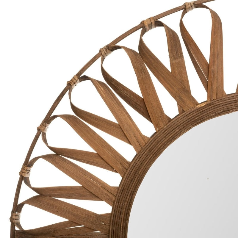 Atmosphera Miroir Eve diamètre 93 cm bambou