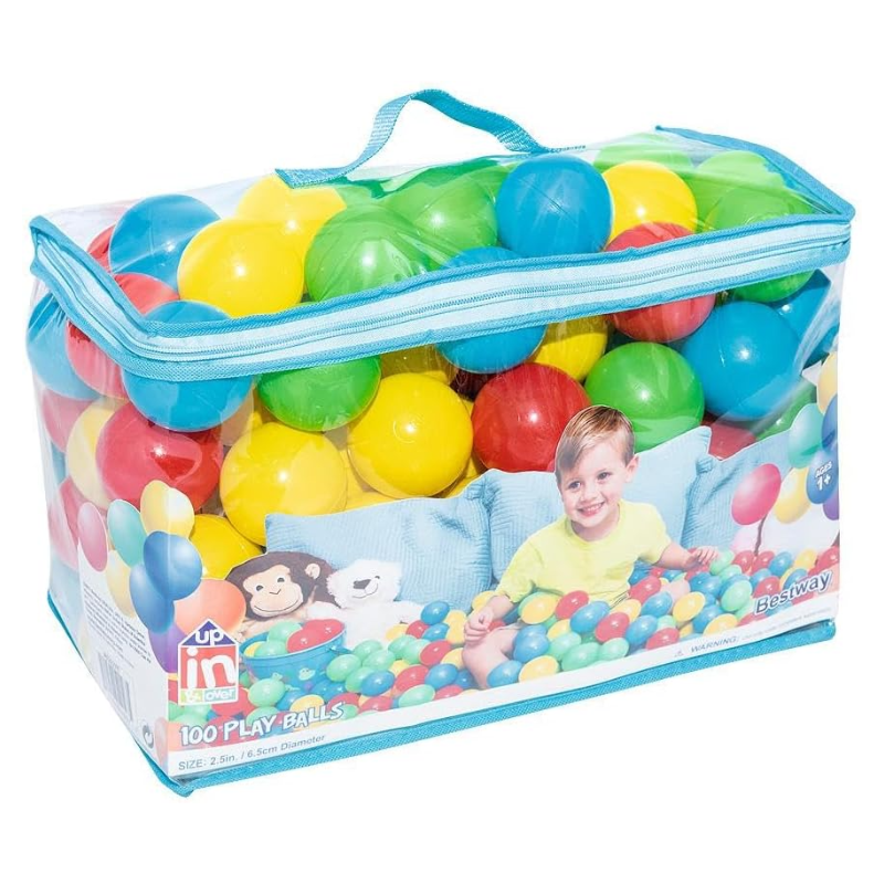 Bestway 100 balles rebondissantes Up In & Over 6,5 cm 4 couleurs