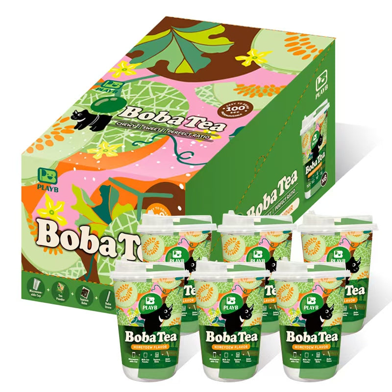 JENI Bubble tea en gobelet saveur melon miel 6 gobelets x 85 g