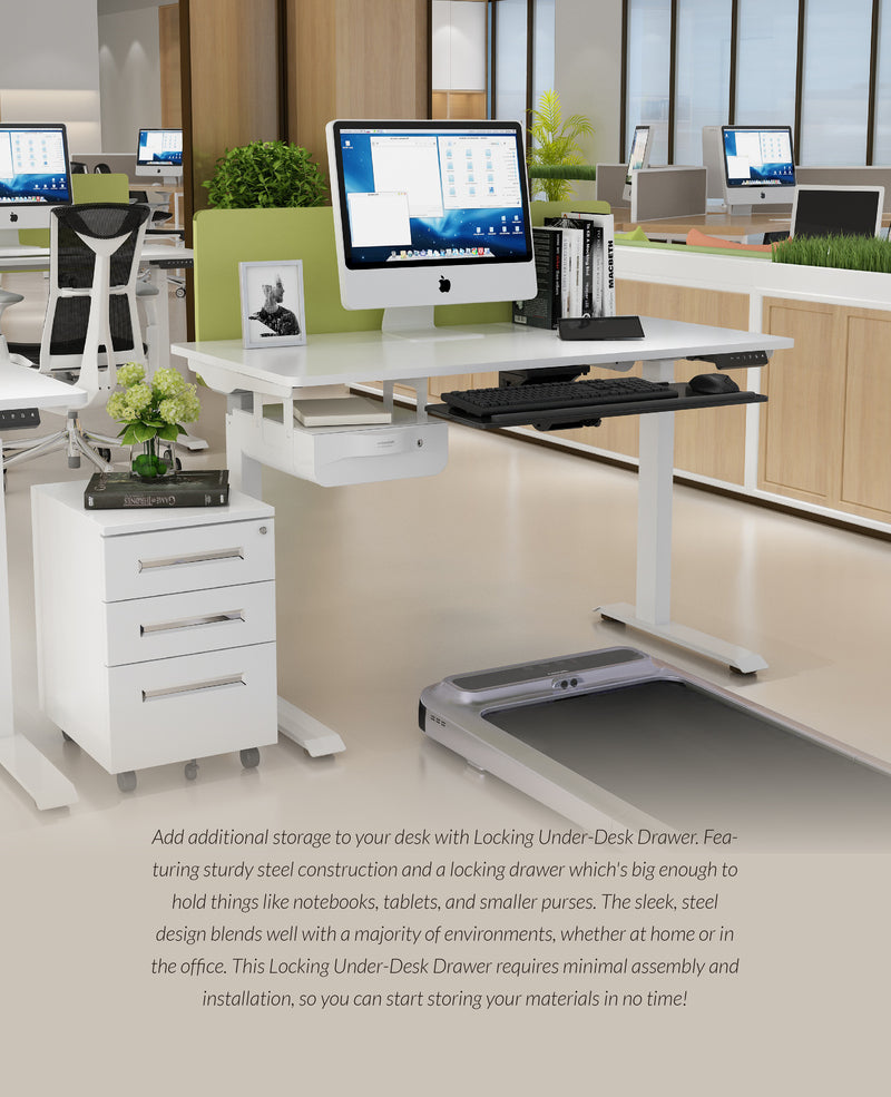 Loctek Tiroir sous le bureau - Tiroir blanc