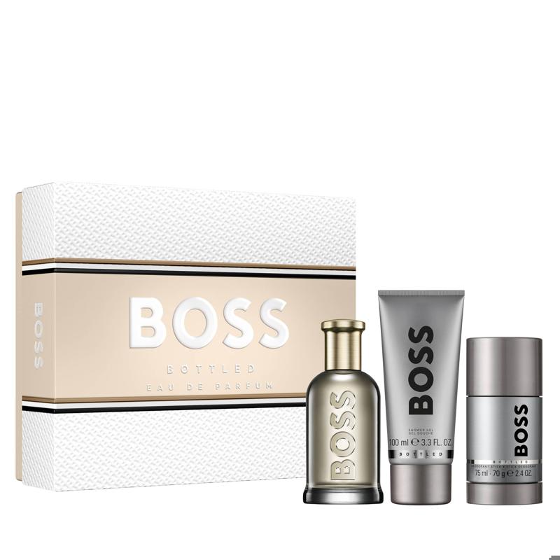Hugo Boss Homme Boss Bottled Eau de Parfum Coffret Cadeau (100 ml Eau de Parfum + 100 ml Gel Douche + 75 ml Anti-transpirant) 275 ml