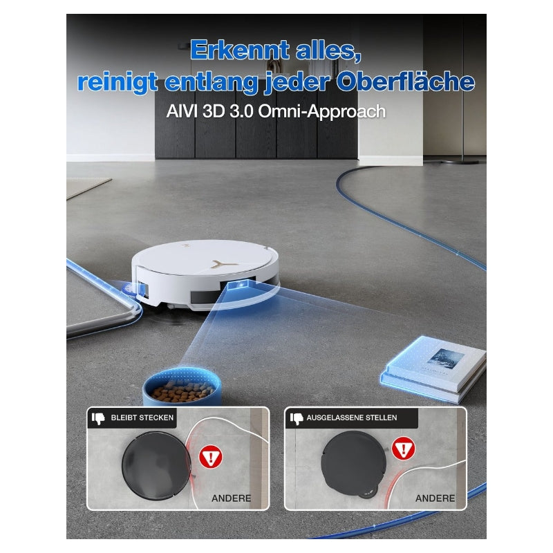 Ecovacs DEEBOT T50 MAX PRO OMNI Aspirateur robot laveur avec station de vidage automatique - Blanc