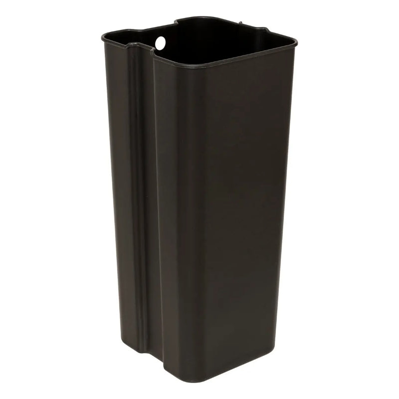 Poubelle à pédale carrée 30 L en métal noir 5Five Delta