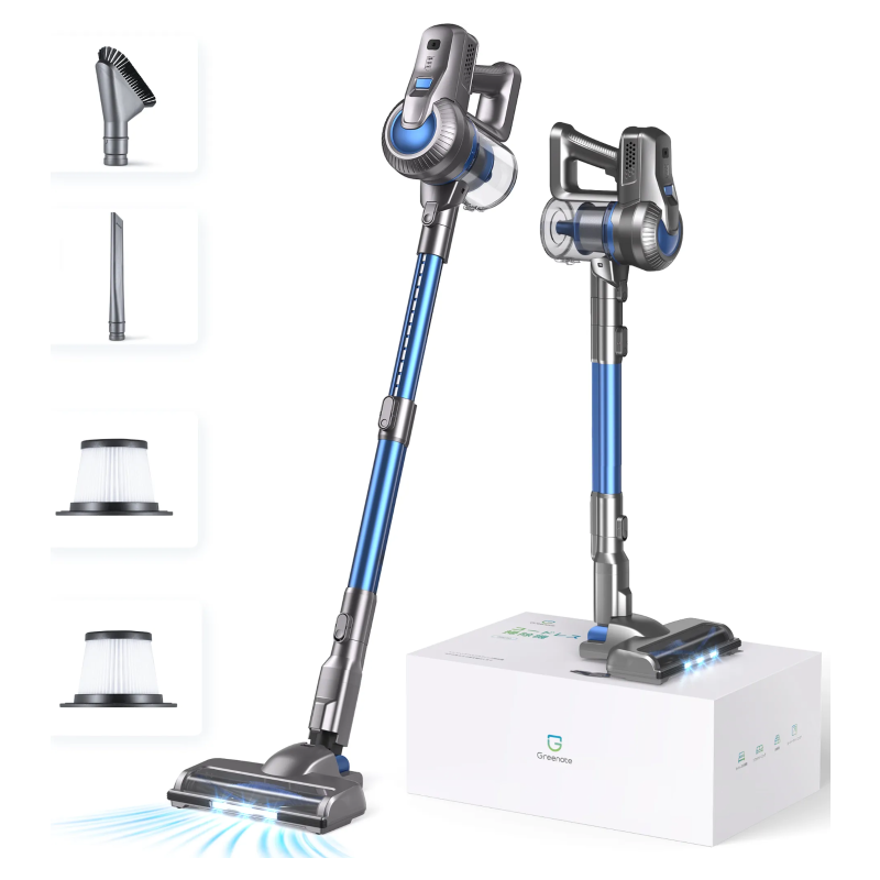Greenote GT50 Aspirateur sans fil Double moteur numérique Filtre HEPA 23 kPa 65 dB