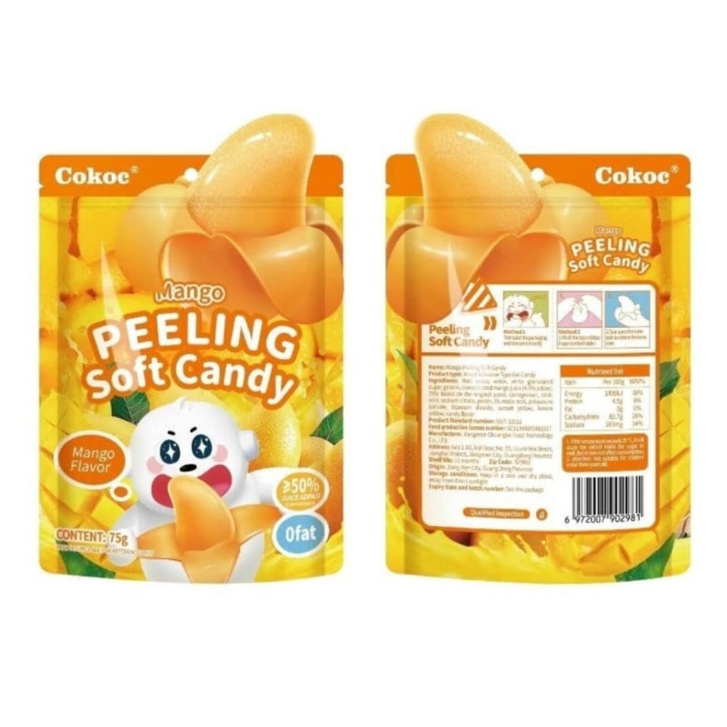 Cokoc Bonbons Mous Pelables Saveur Mangue 75 g