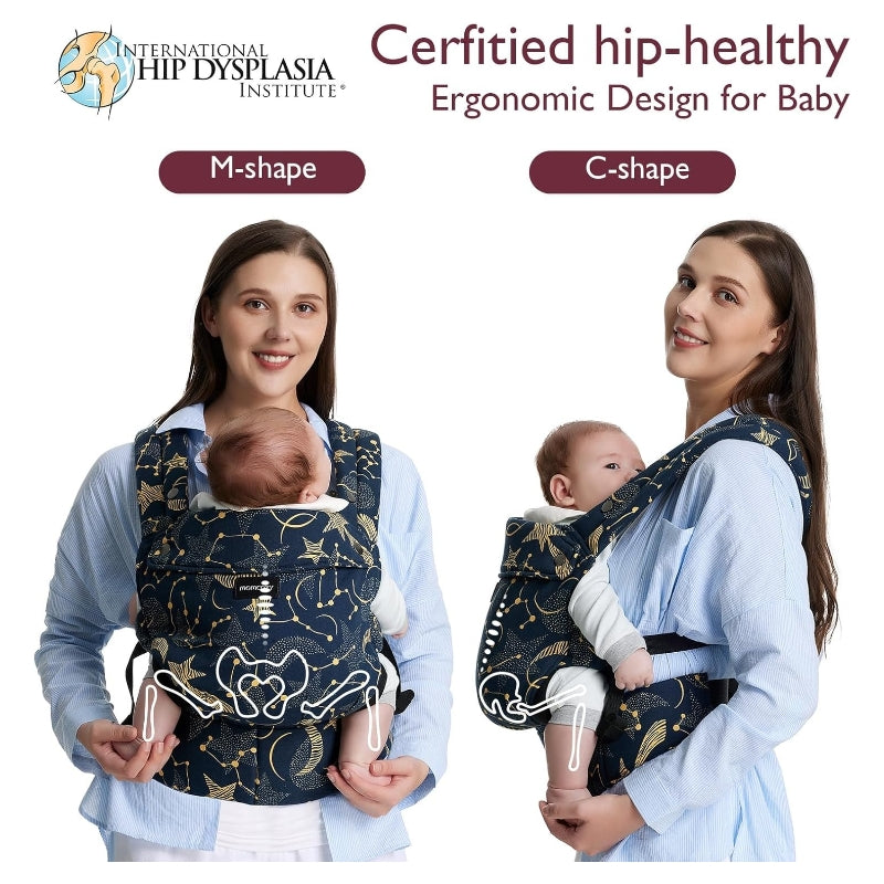 Momcozy Porte-bébé ergonomique, confortable et léger pour bébés de 3 à 20 kg - Motif étoilé