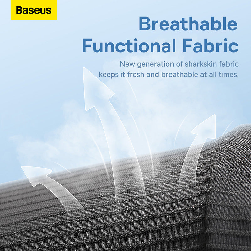Baseus Série ComfortRide Ensemble de supports d'appuie-tête de voiture avec refroidissement Noir