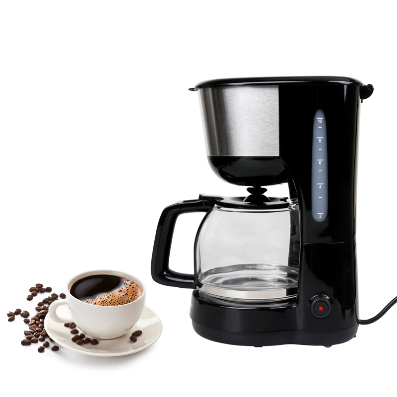 Aigostar cafetière et théière 1,25 L, noire, maintien au chaud, interrupteur unique