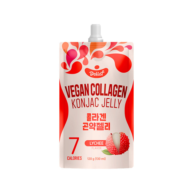 DELIEF Gelée de konjac au litchi avec collagène végane - 120 g