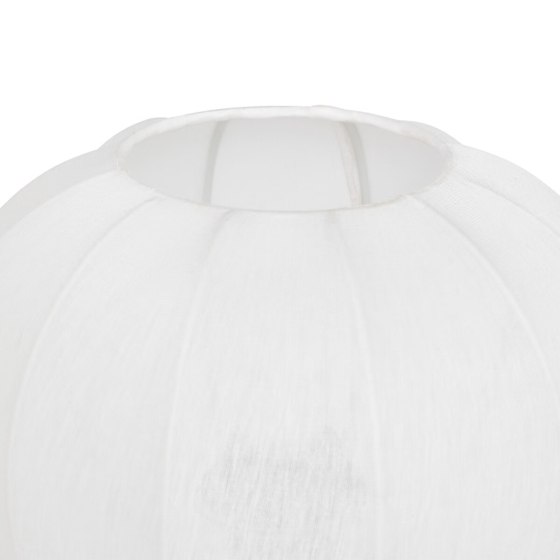 Atmosphera Tobie Lampe de table en métal et coton noir et blanc - Hauteur 33 cm