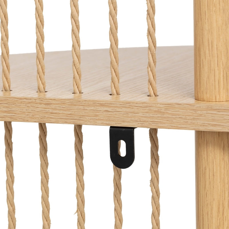 5FIVE Kord Étagère d'angle 4 niveaux effet bois clair
