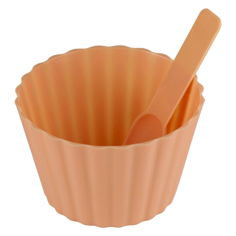 Alpina, ramequins à glace avec cuillères ( 4 bols & 4 cuillères)