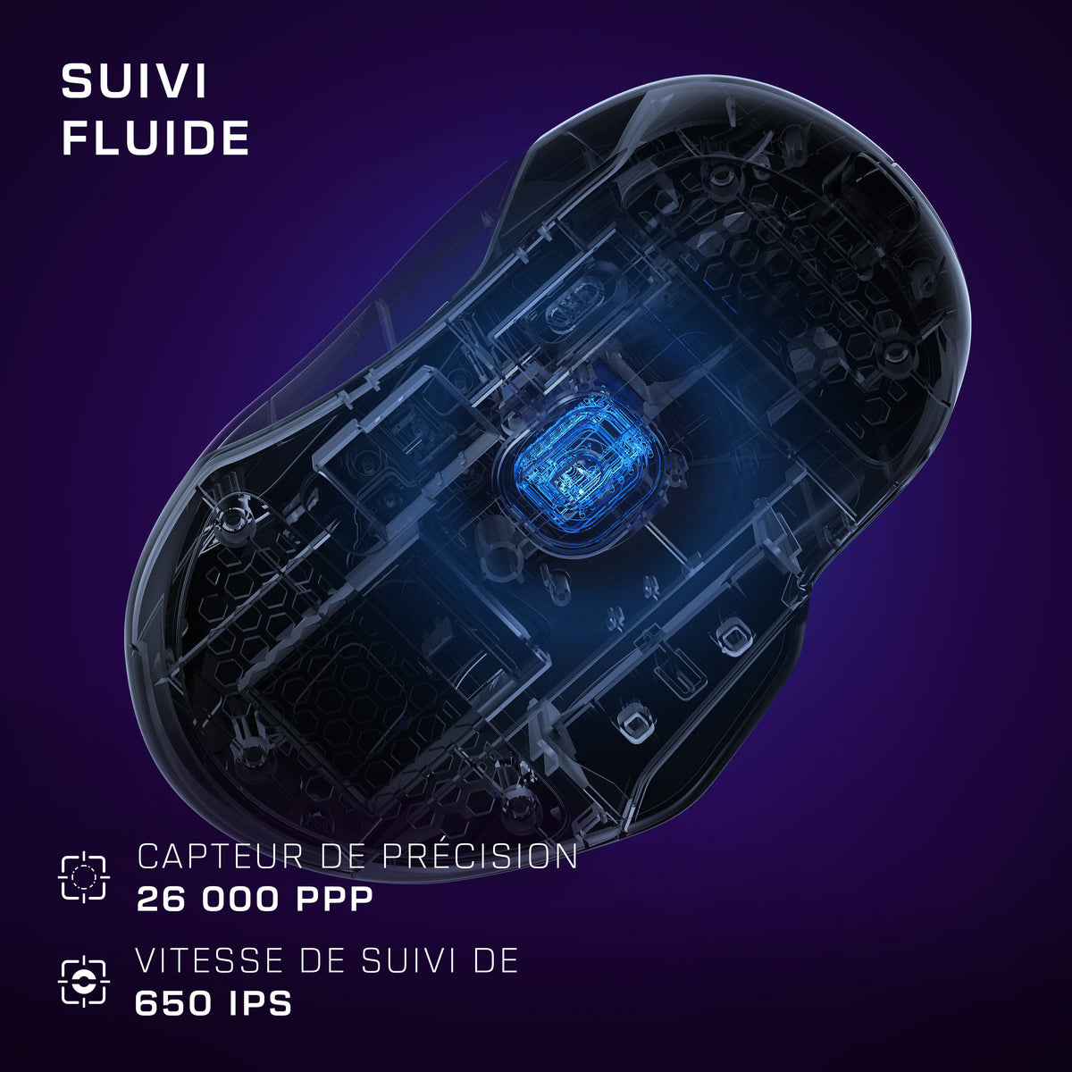 Turtle Beach Kone II Air Souris Gaming Sans Fil RGB Ergonomique, 26 000 DPI, Batterie 350h, Molette 4D Free-Spin, Noir