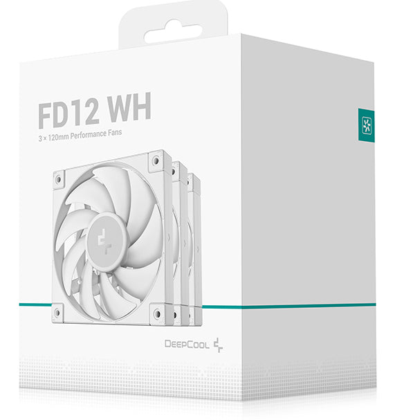 Deepcool FD12 Ventilateur de Boîtier 120 mm, Blanc, Pack de 1